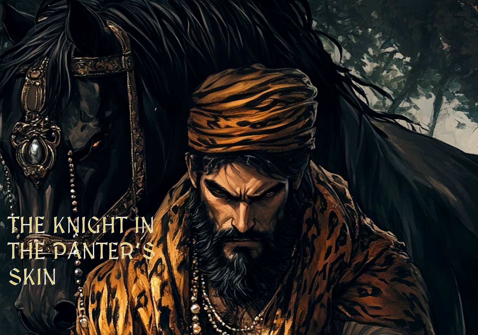 Knight in the Panther's Skin Illustration
